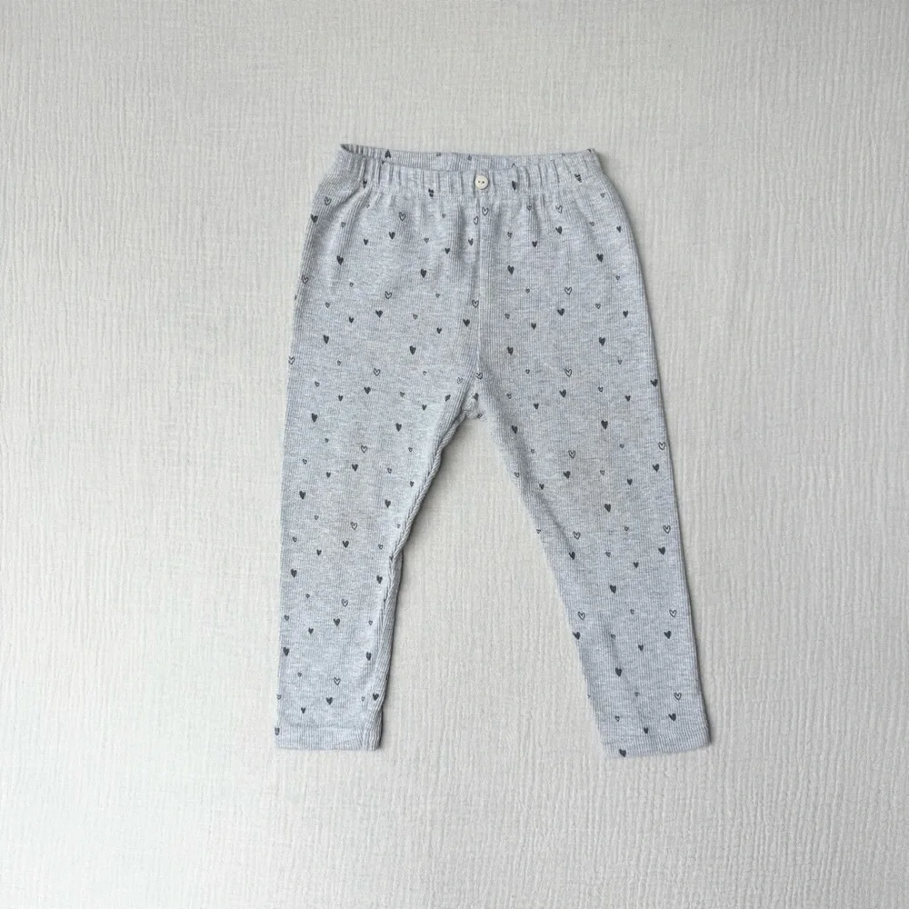 Zara Gray Heart Leggings 18-24m